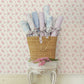 Ikat Rose Tinted Petals Small Print Wallpaper