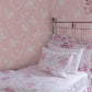 Chandelier Gates Easter Pink Floral Drape Wallpaper