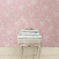 Chandelier Gates Easter Pink Floral Drape Wallpaper