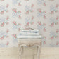 Rosa Beaux Pastel Blue Large Bow Spot Wallpaper