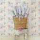 Rosa Beaux Pastel Blue Large Bow Spot Wallpaper