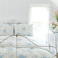 Baby Bow Blue Bella Ribbon Ribbon Trellis Wallpaper