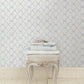 Baby Bow Blue Bella Ribbon Ribbon Trellis Wallpaper