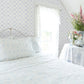 Baby Bow Blue Bella Ribbon Ribbon Trellis Wallpaper