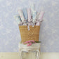 Chandelier Gates Blue Gemstone Floral Drape Wallpaper