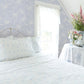 Chandelier Gates Blue Gemstone Floral Drape Wallpaper