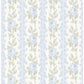 Blooming Heirloom Blue Romance Rose Stripe Wallpaper