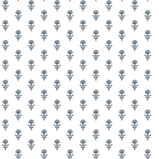 Libby Blue Heather Mini Floral Wallpaper