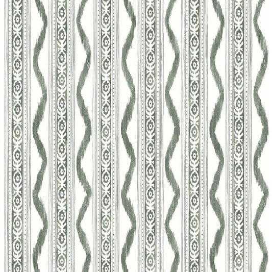 Rhys Green IKAT Stripe Wallpaper