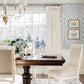 Rhys Blue IKAT Stripe Wallpaper