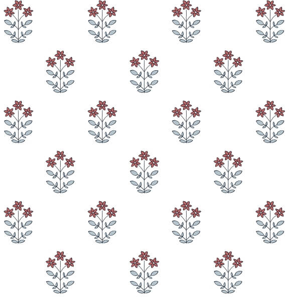 Kit Red Floral Wallpaper