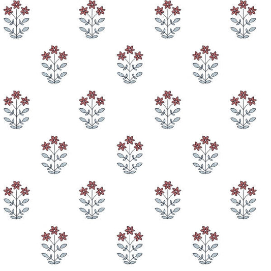 Kit Red Floral Wallpaper
