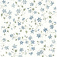 Betsy Blue Heather Floral Trail Wallpaper