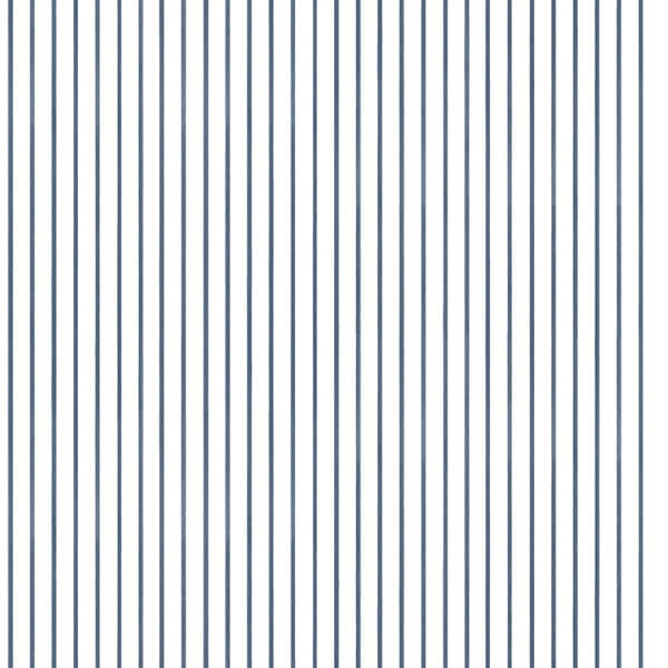 Oliver Navy Simple Stripe Wallpaper