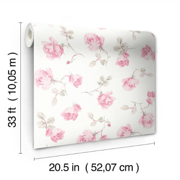 Ribbon Rosa Chateau Rose Loose Roses Wallpaper