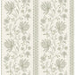 Edgemoor Sage Jacobean Stripe Wallpaper