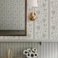Edgemoor Sage Jacobean Stripe Wallpaper