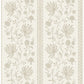 Edgemoor Taupe Jacobean Stripe Wallpaper