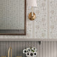 Edgemoor Taupe Jacobean Stripe Wallpaper