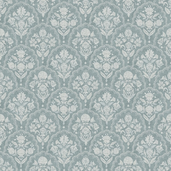 Frances Blue Fishscale Wallpaper