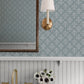 Frances Blue Fishscale Wallpaper