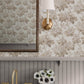 Oakcliff Taupe Leaf Trail Wallpaper