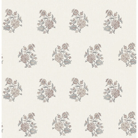 Overbrook Plum Bouquet Toss Wallpaper