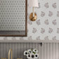 Overbrook Plum Bouquet Toss Wallpaper