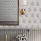 Overbrook Taupe Bouquet Toss Wallpaper