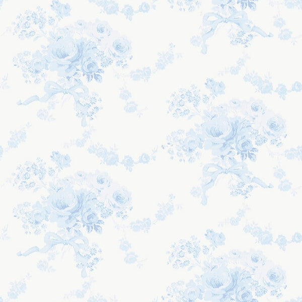 Champagne Harbor Powdered Blue Wallpaper