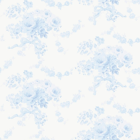 Champagne Harbor Powdered Blue Wallpaper