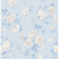 Everblooming Rosettes Whisper Blue Cabbage Rose Bouquets Wallpaper
