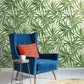 Bali Leaves Yellow & Tan Wallpaper