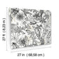 Rainforest White & Charcoal Wallpaper