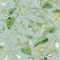 Moon Flower Sky Blue Wallpaper