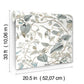 Moon Flower White & Blue Wallpaper