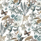 Butterfly House White & Blue Wallpaper