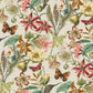 Butterfly House Light Taupe & Coral Wallpaper