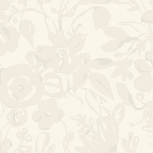 Brushstroke Floral Pearl Wallpaper