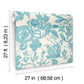 Brushstroke Floral Aqua Wallpaper