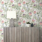 Protea White & Fuchsia Wallpaper