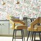 Protea White & Fuchsia Wallpaper