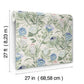 Protea Cream & Blue Wallpaper