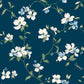 Dogwood Navy Wallpaper