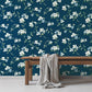 Dogwood Navy Wallpaper