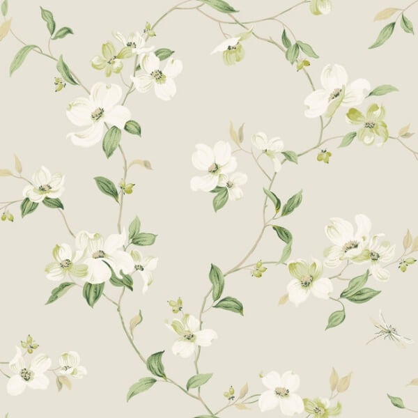 Dogwood Light Grey Wallpaper