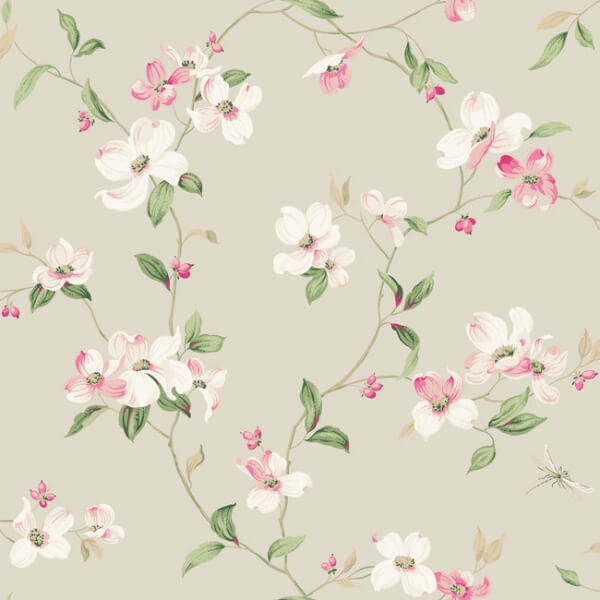 Dogwood Taupe Wallpaper