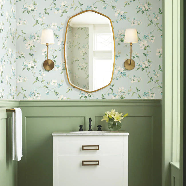 Dogwood Wallpaper Light Blue