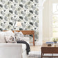 Watercolor Bouquet Charcoal Wallpaper