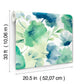 Watercolor Bouquet Blue & Green Wallpaper